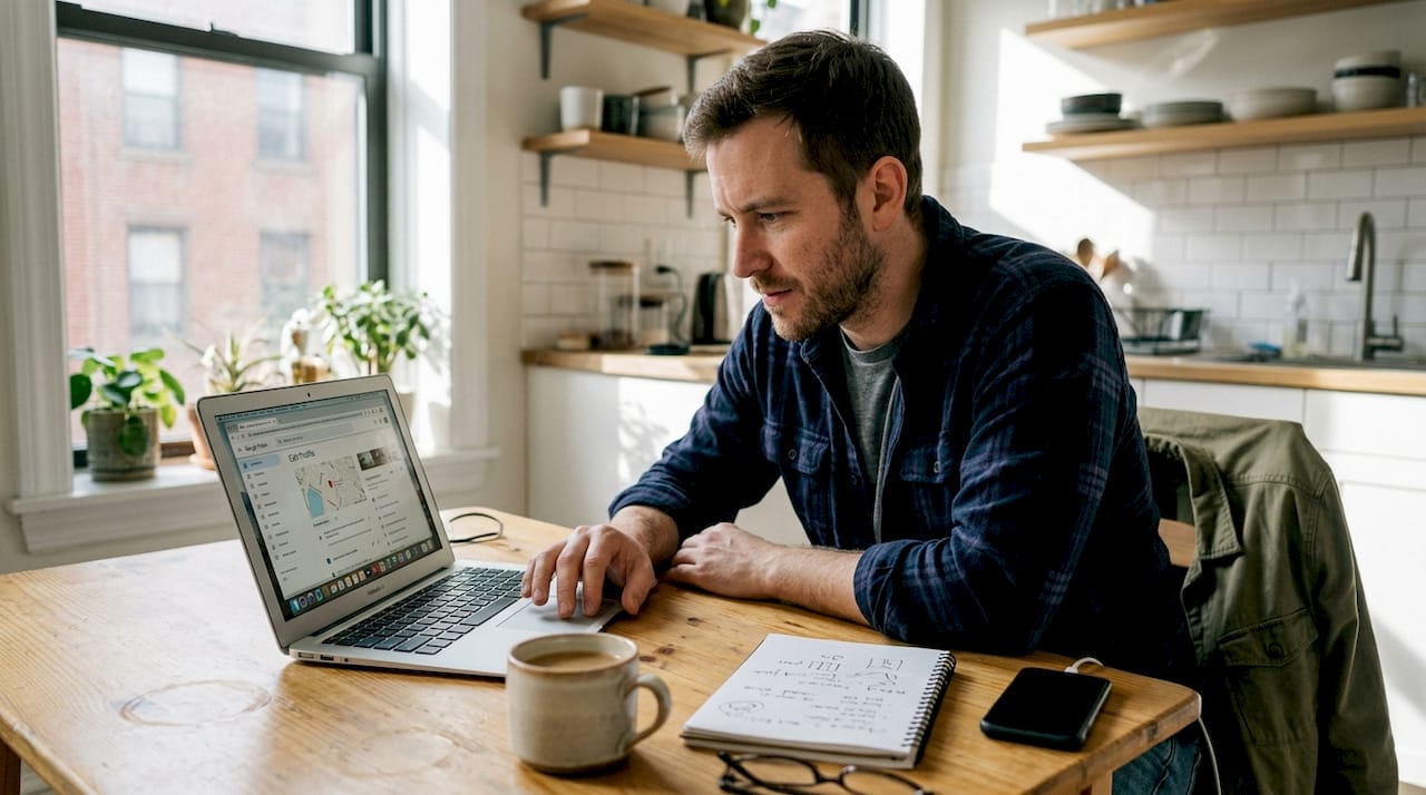 Business owner updating Google Maps listing