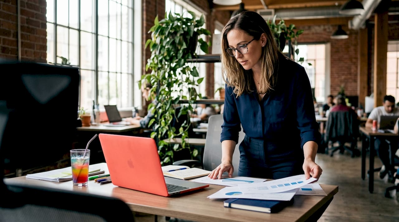 1781190870126_Marketing-specialist-reviewing-SEO-analytics-at-desk Marketing specialist reviewing SEO analytics at desk