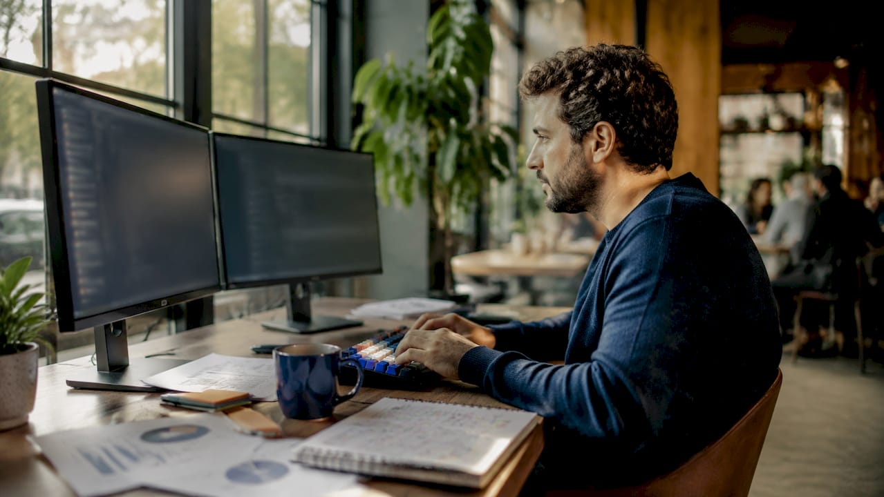 Web developer analyzing SEO website elements