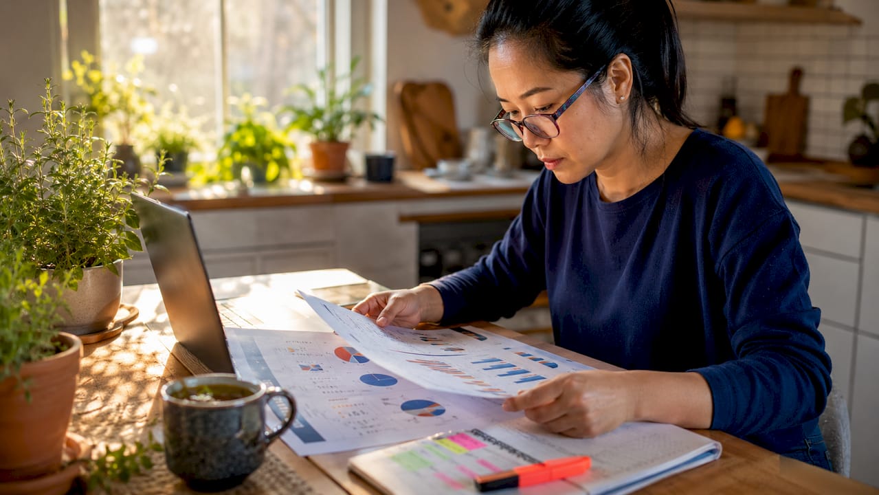 SEO specialist reviewing crawl reports at desk