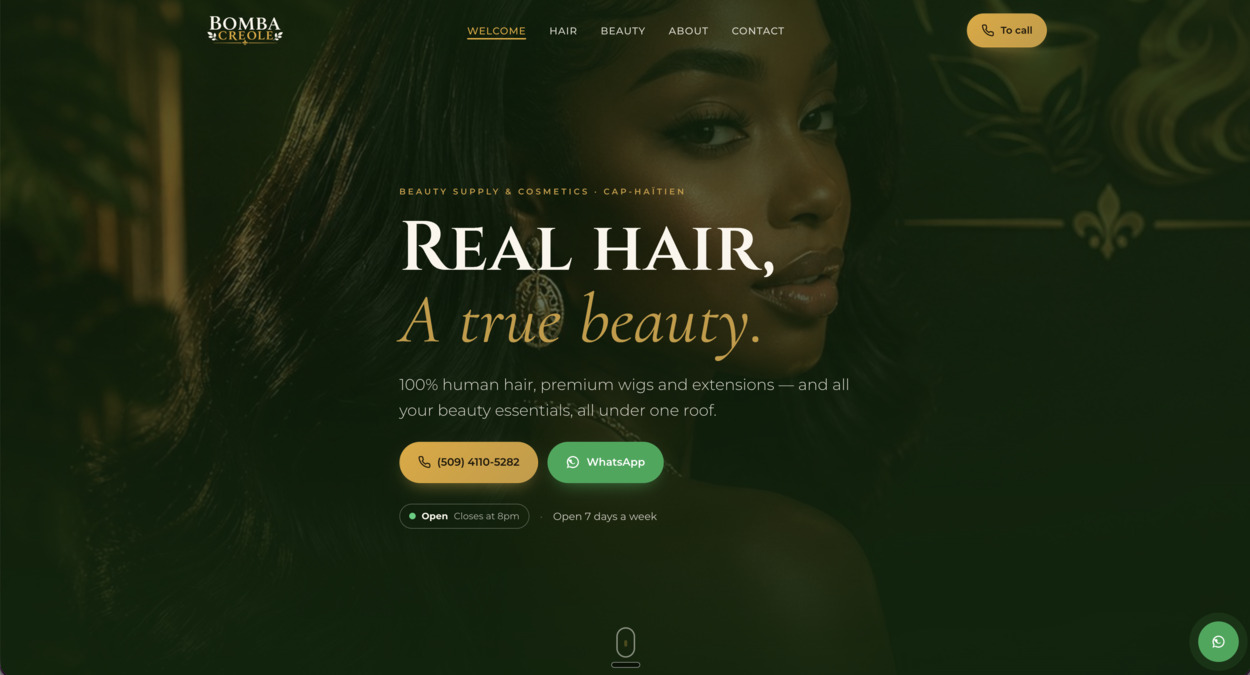 Bomba Creole restaurant website designed by Battle SEO®