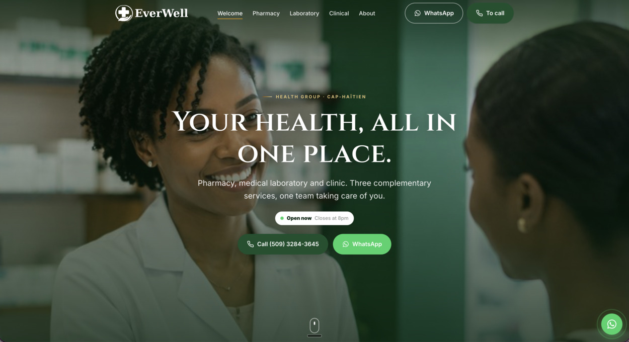 Everwell healthcare website designed by Battle SEO®