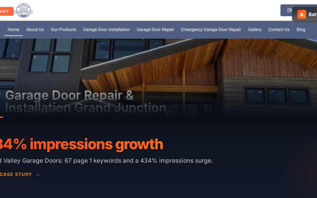 Garage Door Installation and Repair, SEO and AI Case Study