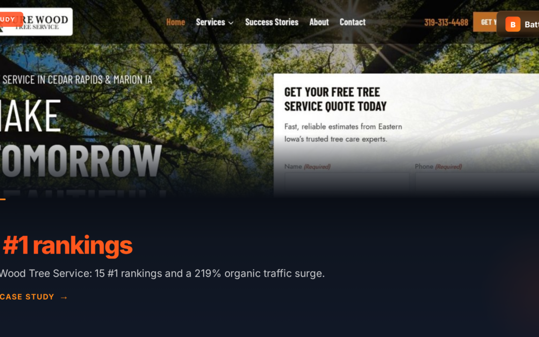 Tree services SEO and AI case study